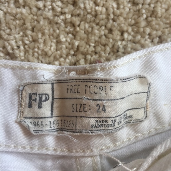 Free People White Tulum Embroidered Denim Shorts - Picture 4 of 4